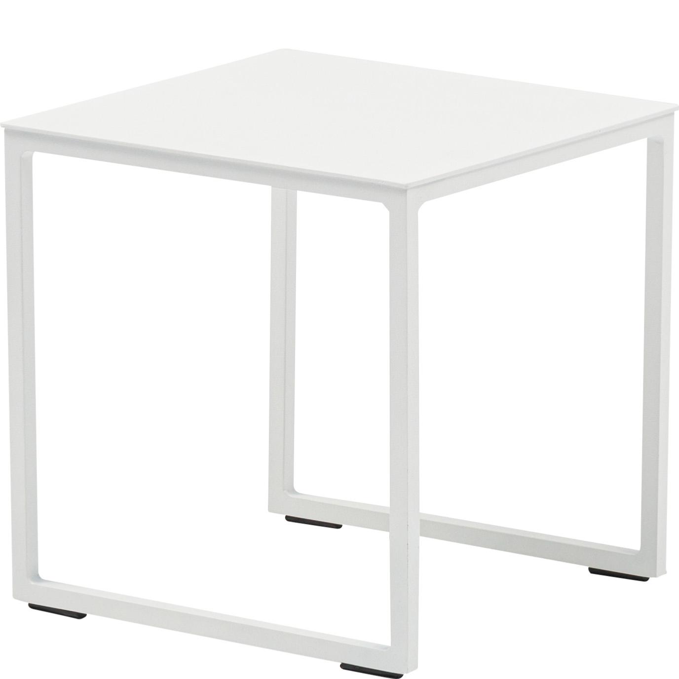 Mesa auxiliar Davis aluminio blanco