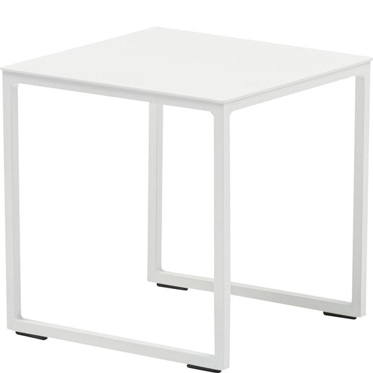 Mesa auxiliar Davis aluminio blanco