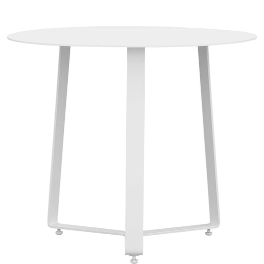 Mesa auxiliar Bangor Ø 60 cm aluminio blanco