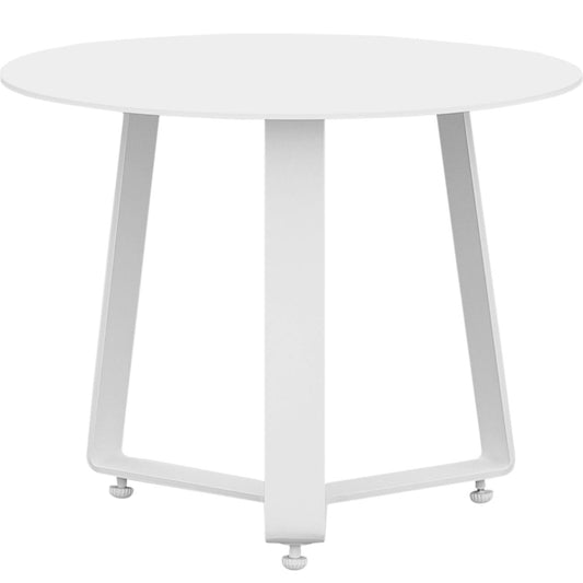 Mesa auxiliar Bangor Ø 45 cm aluminio blanco