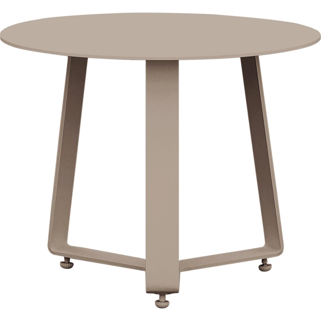 Mesa auxiliar Bangor Ø 45 cm aluminio taupe