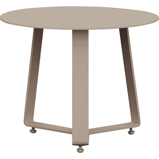 Mesa auxiliar Bangor Ø 45 cm aluminio taupe
