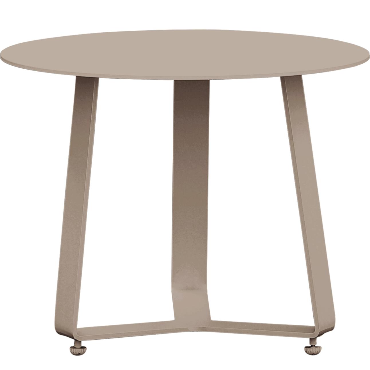 Mesa auxiliar Bangor Ø 45 cm aluminio taupe