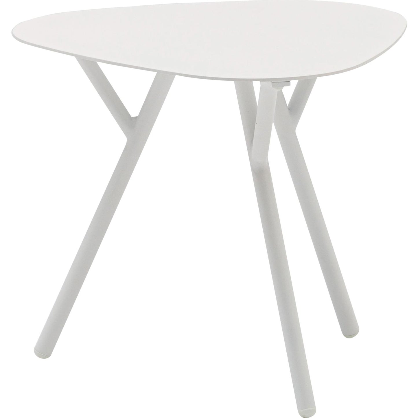 Mesa auxiliar Galt Ø 50 aluminio blanco