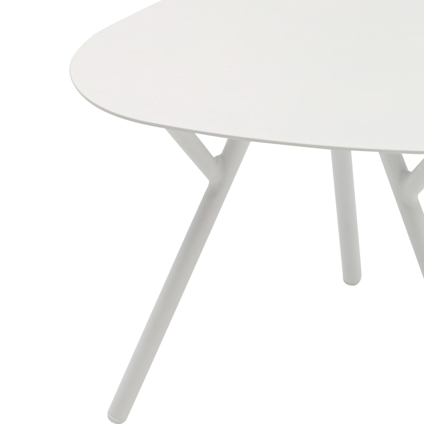 Mesa auxiliar Galt Ø 50 aluminio blanco