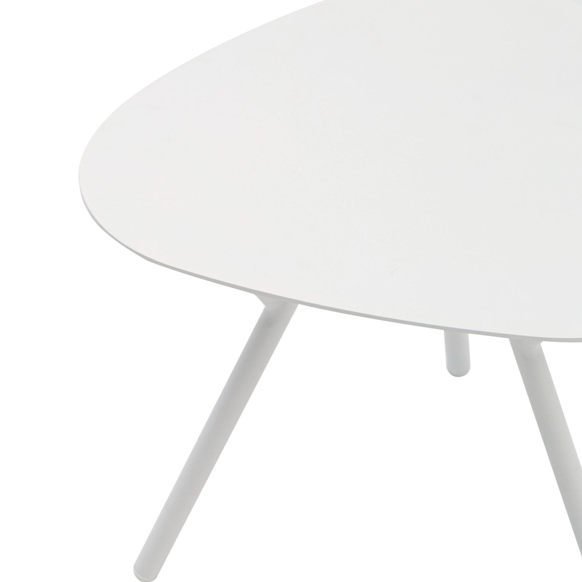 Mesa auxiliar Galt Ø 50 aluminio blanco
