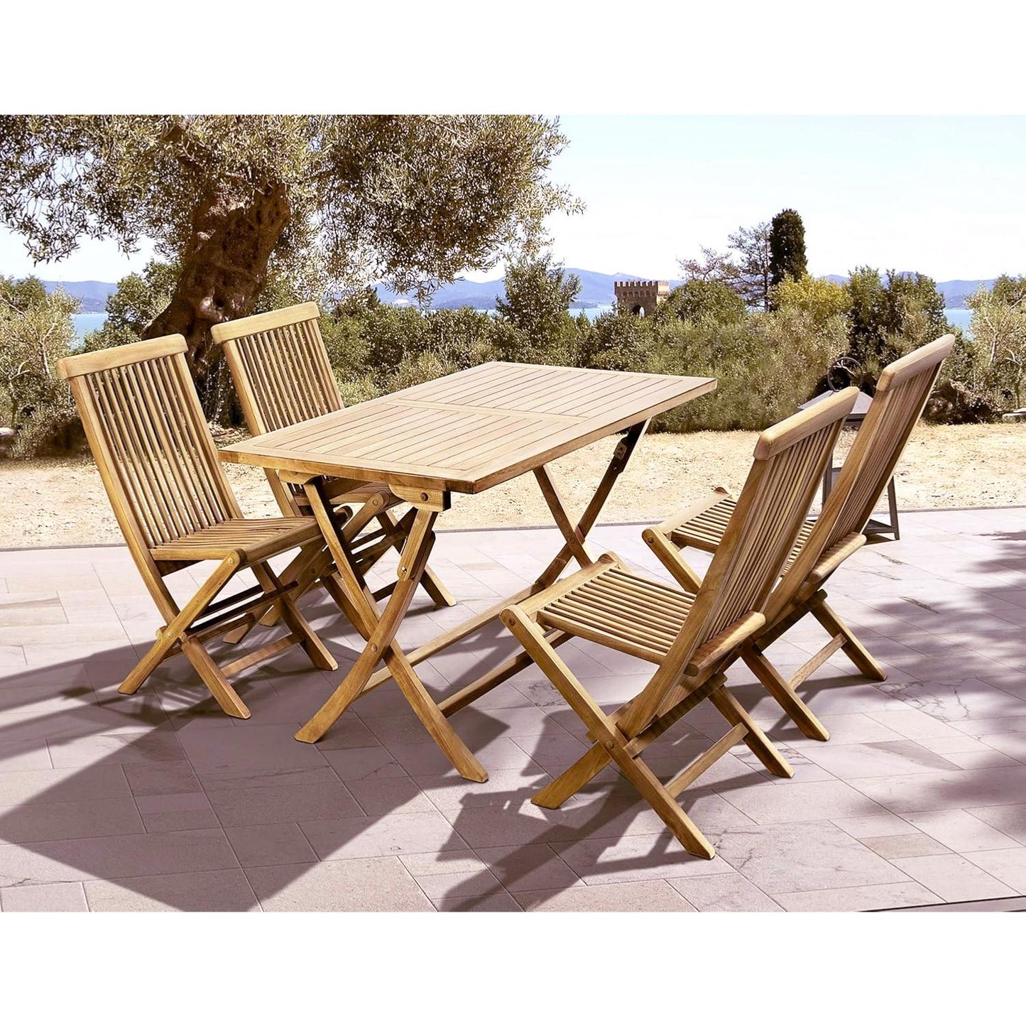 Mesa plegable Naga rectangular 120x70 cm