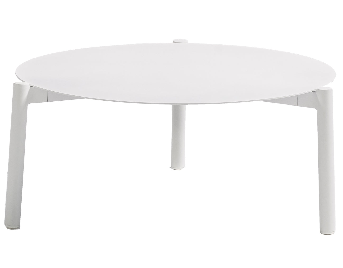 Set de mesas auxiliares Carson Ø 80 cm x 35 cm + Ø 60cm x 42 cm aluminio blanco