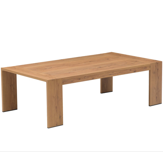 Mesa de centro Java 130x70x40 cm aluminio efecto teca natural