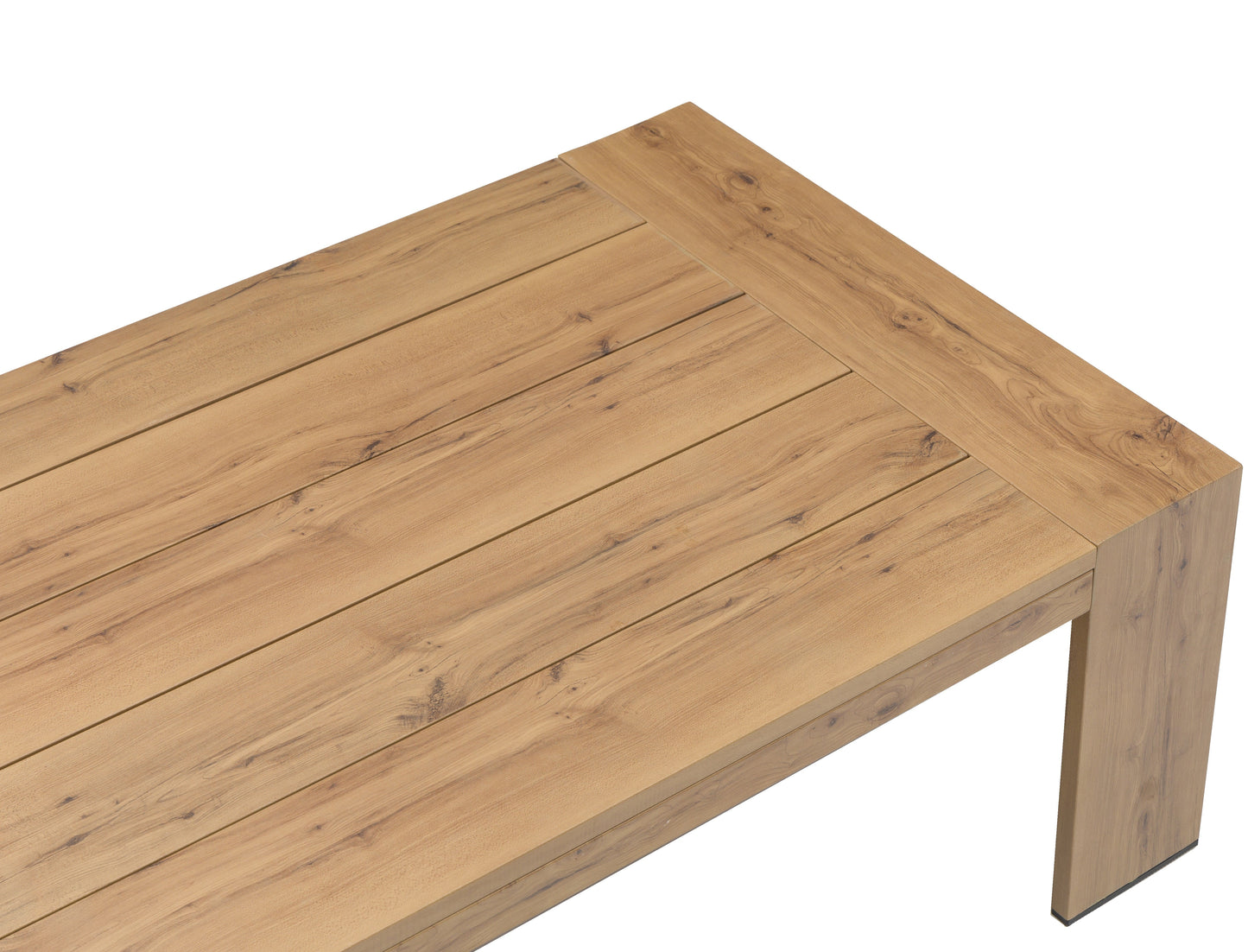 Mesa de centro Java 130x70x40 cm aluminio efecto teca natural