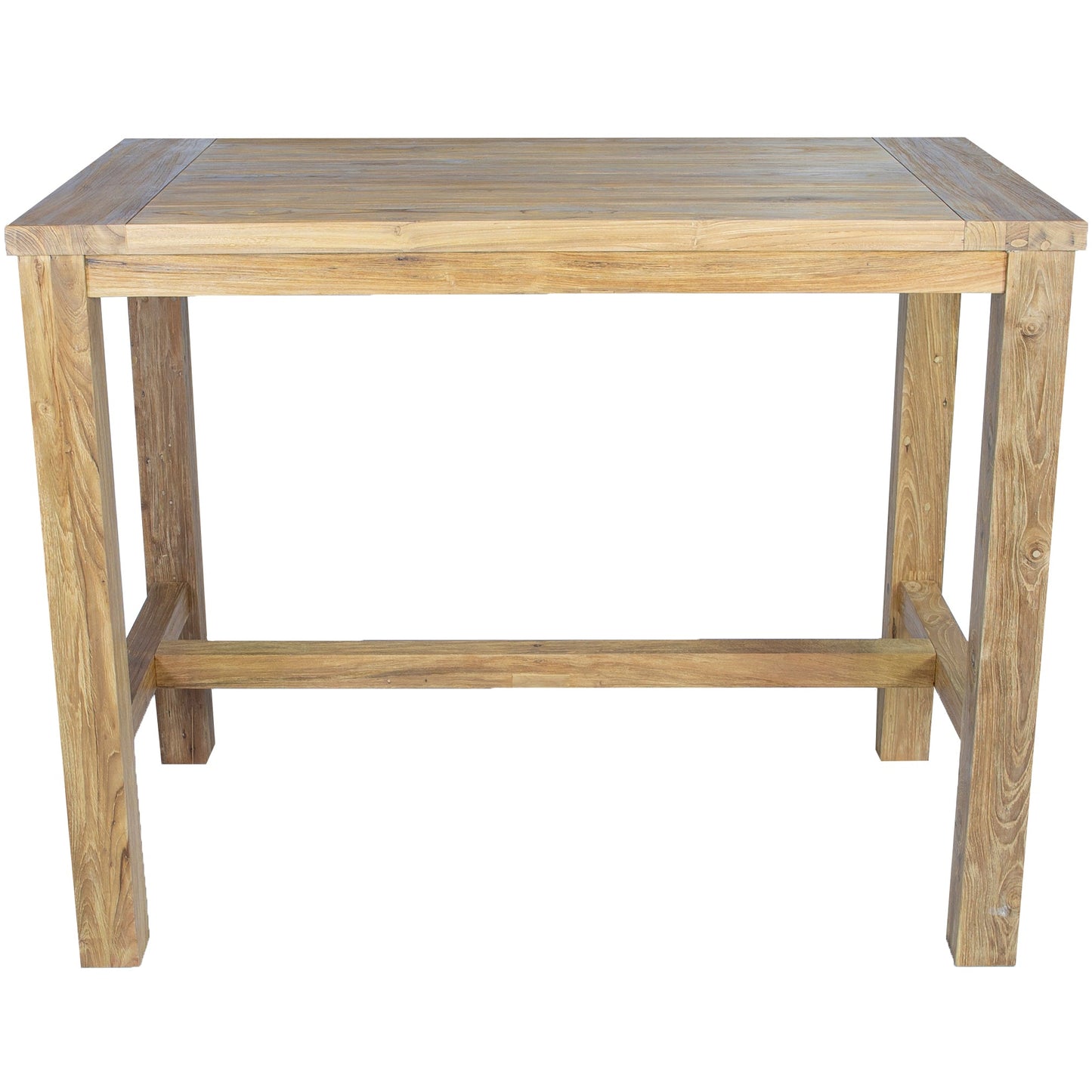 Mesa alta bar Tamu 140x80x110 cm teca reciclada