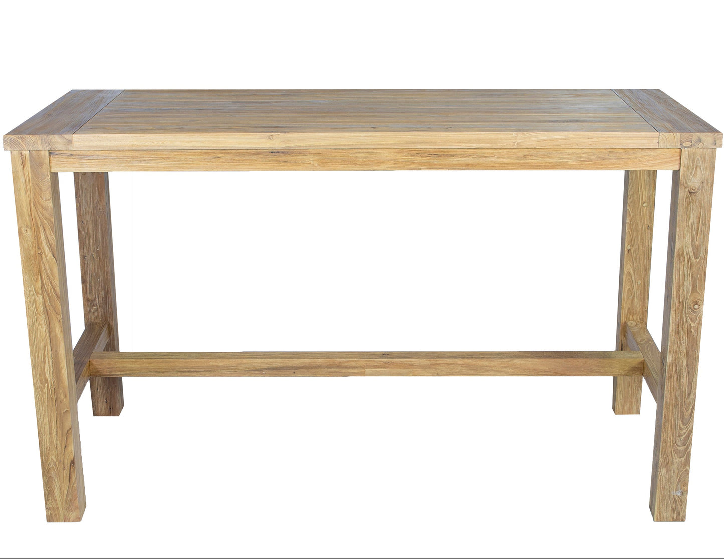 Mesa alta bar Tamu 200x80x110 cm teca reciclada