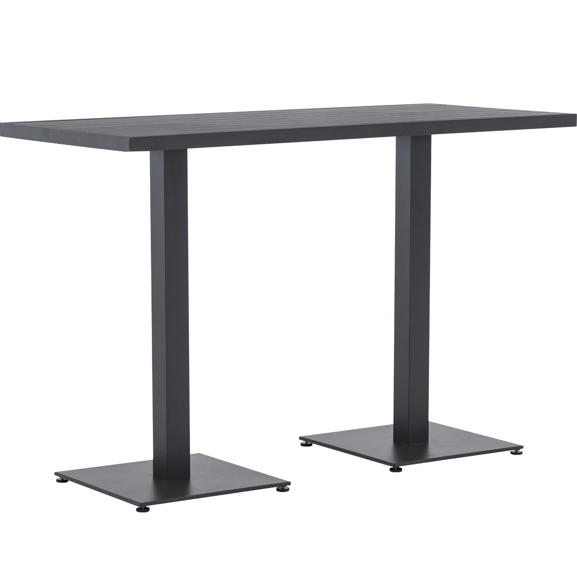 Mesa alta bar Orick 160x70 cm aluminio antracita.