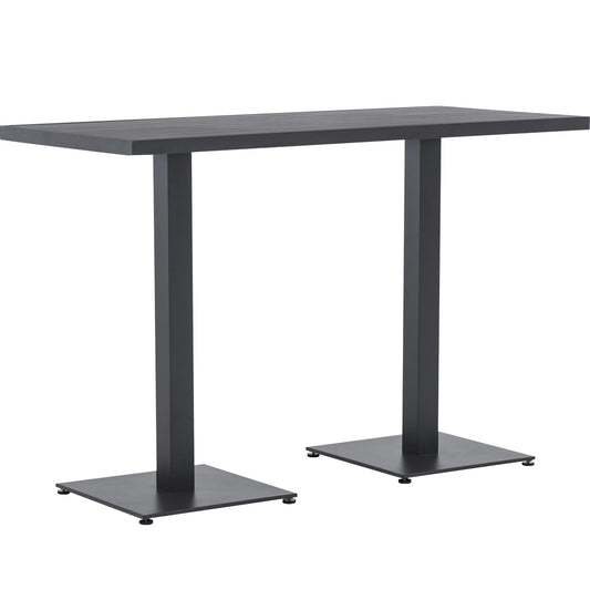 Mesa alta bar Orick 160x70 cm aluminio antracita.