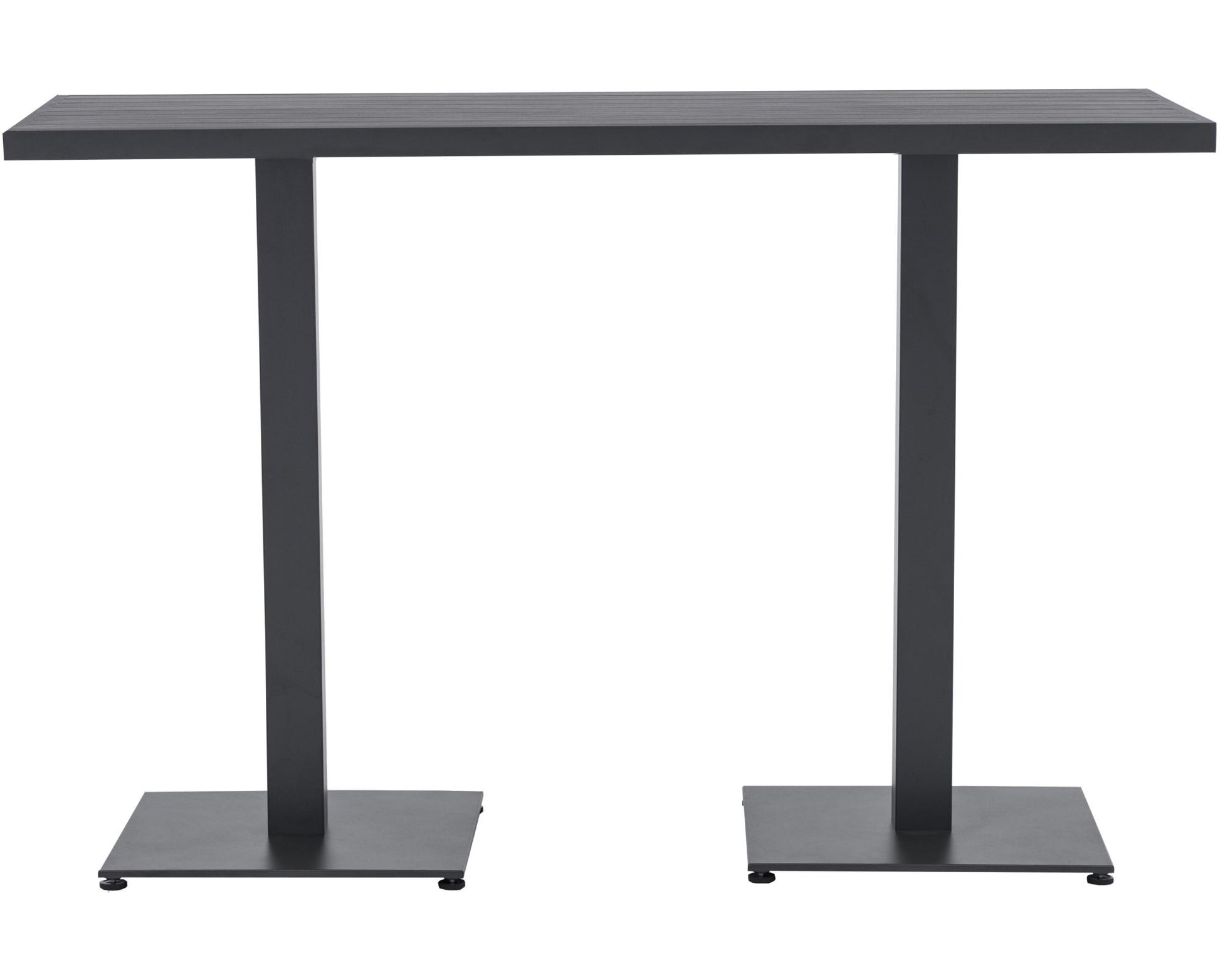 Mesa alta bar Orick 160x70 cm aluminio antracita.