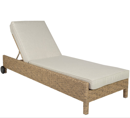 Tumbona California aluminio y ratán sintético