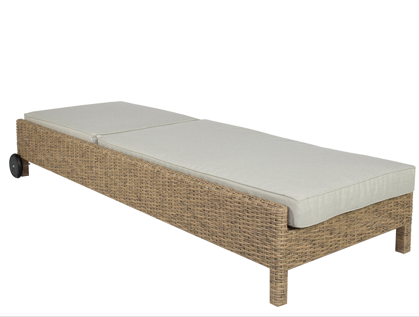 Tumbona California aluminio y ratán sintético