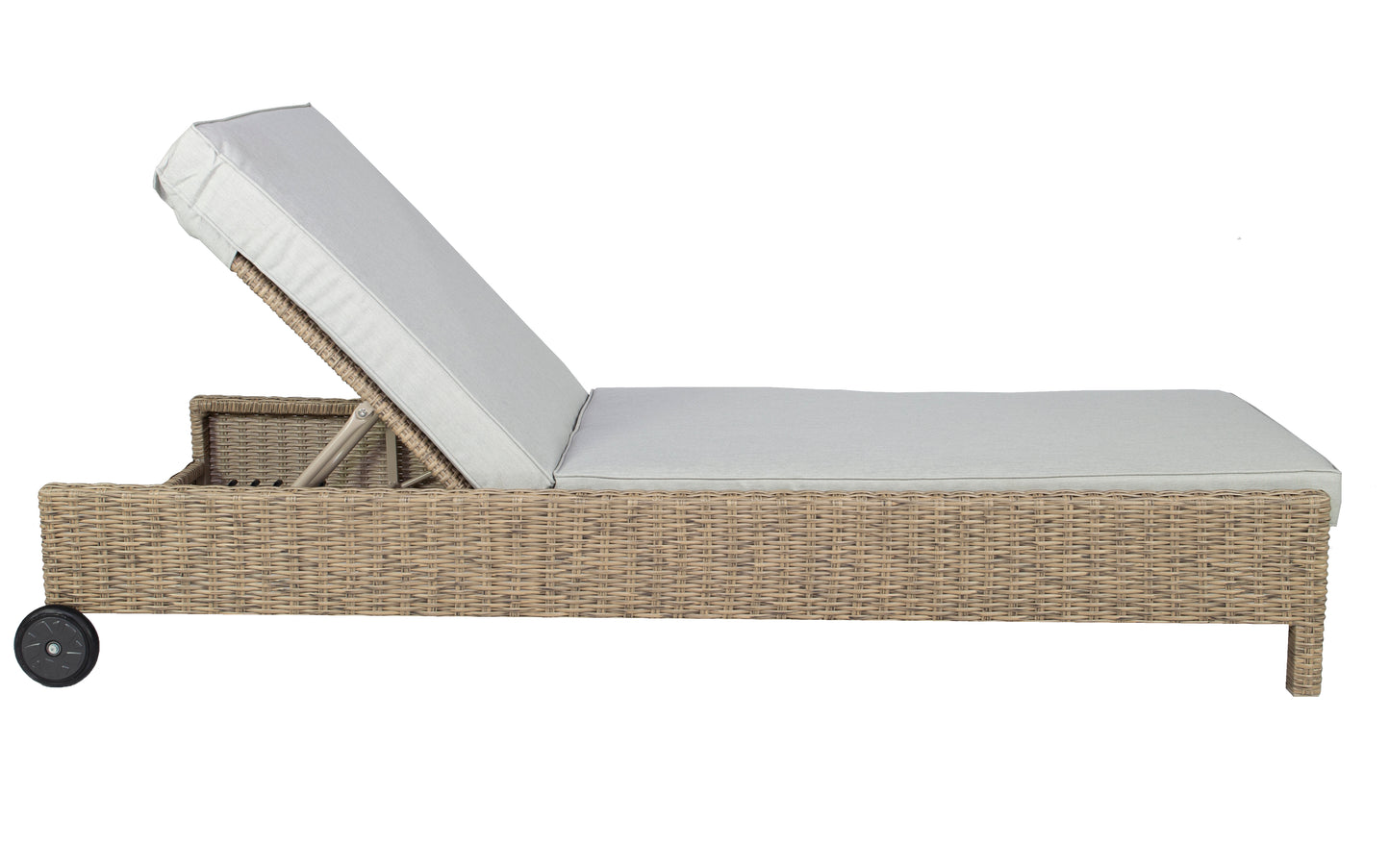 Tumbona California aluminio y ratán sintético