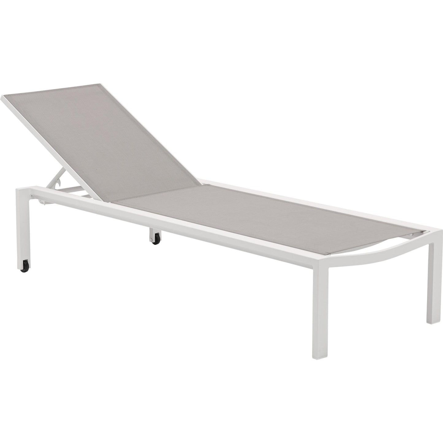 Tumbona Bangor aluminio blanco y textilene gris claro