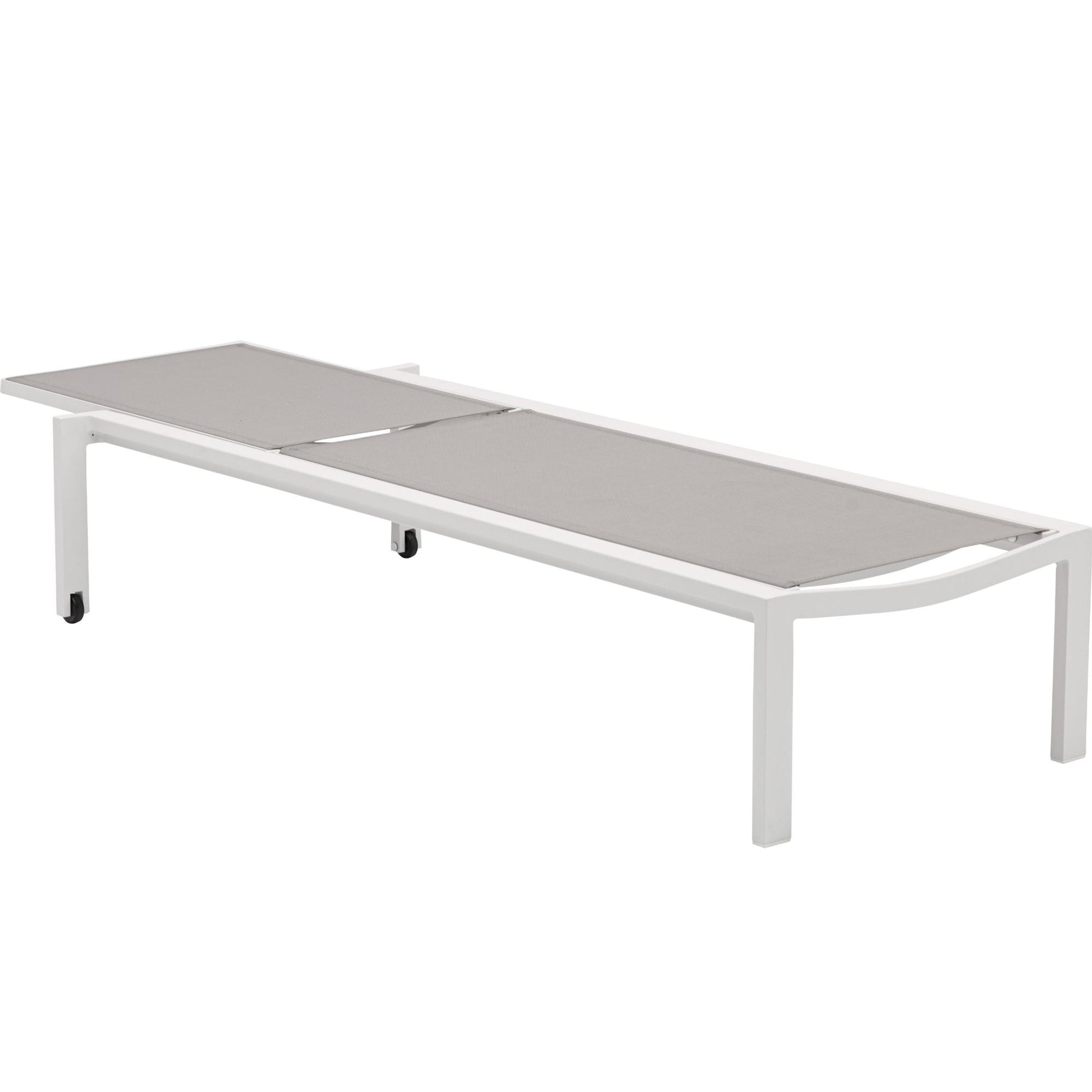 Tumbona Bangor aluminio blanco y textilene gris claro