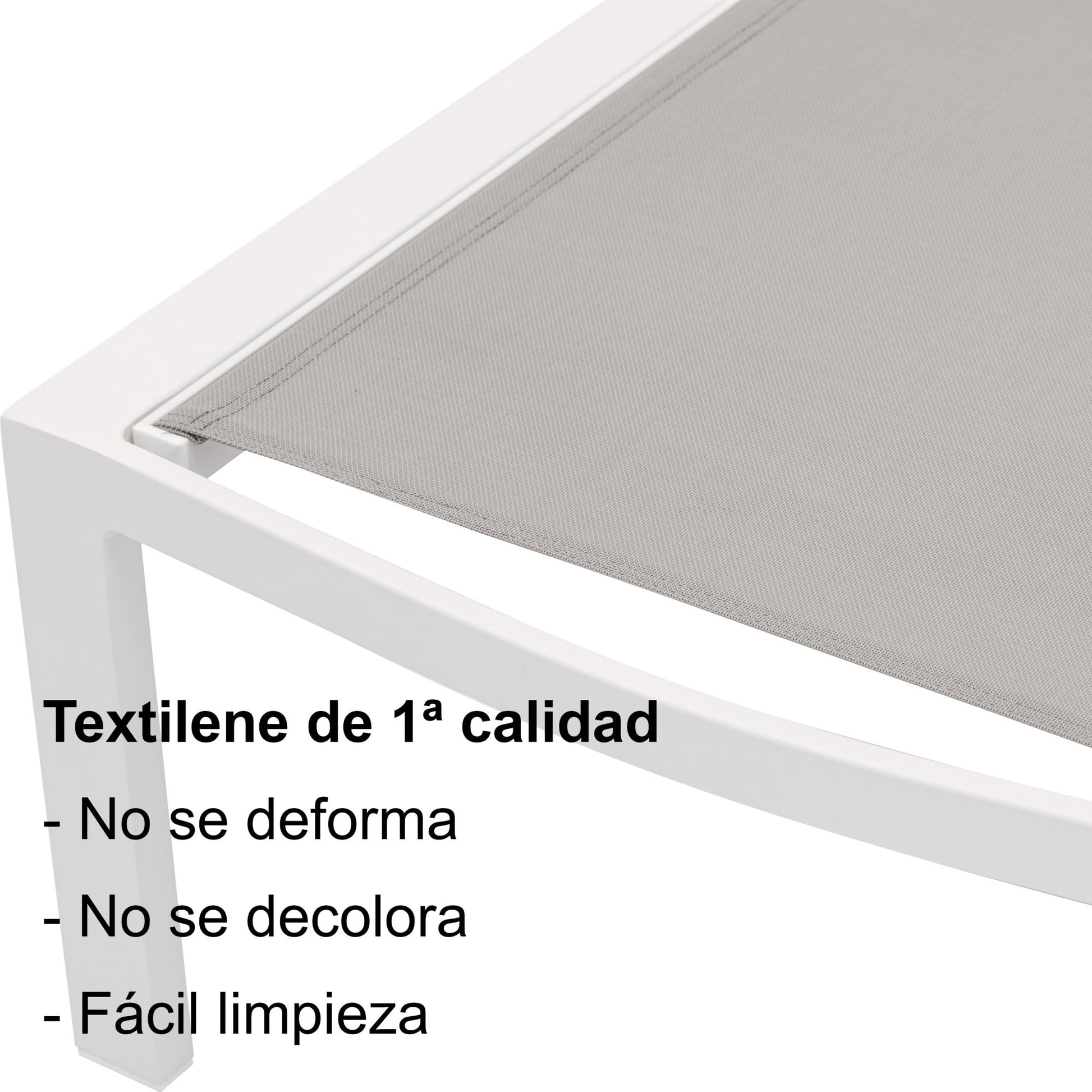 Tumbona Bangor aluminio blanco y textilene blanco