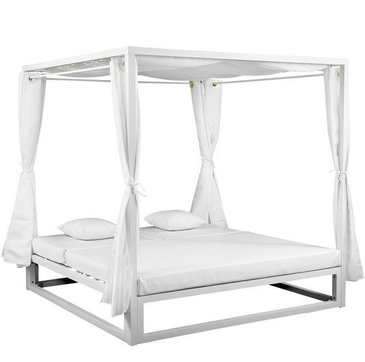 Daybed Mabie aluminio y tejido náutico blanco