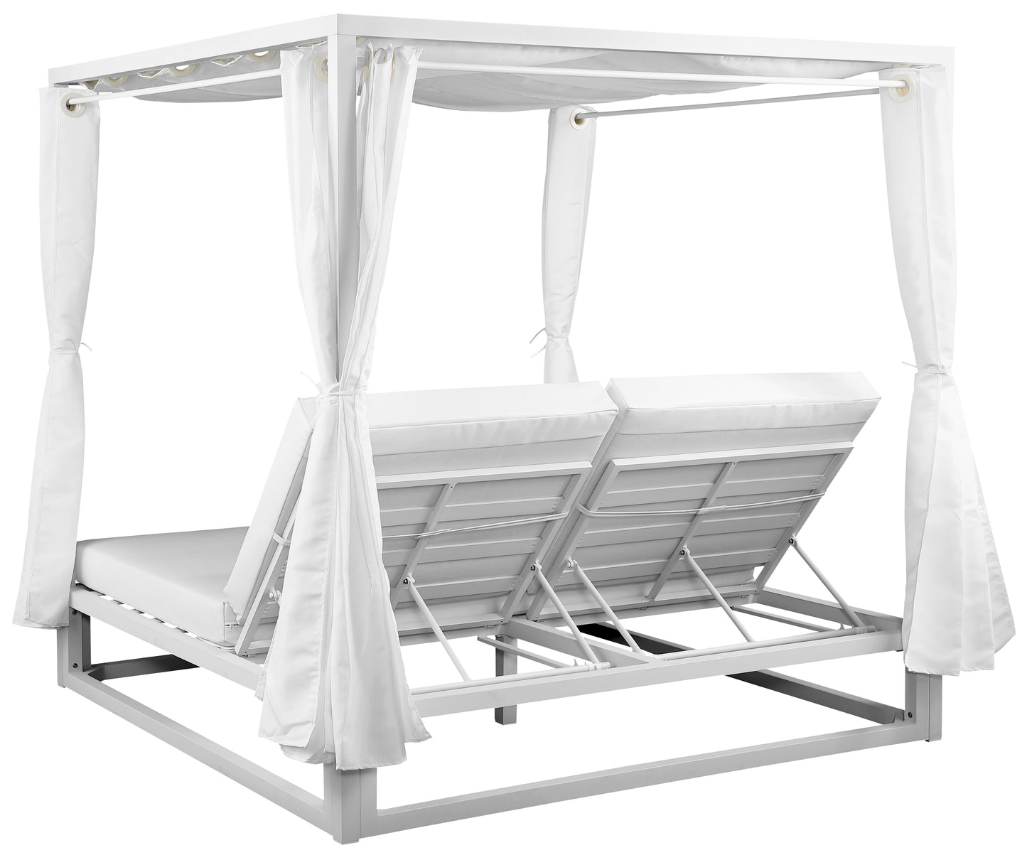 Daybed Mabie aluminio y tejido náutico blanco