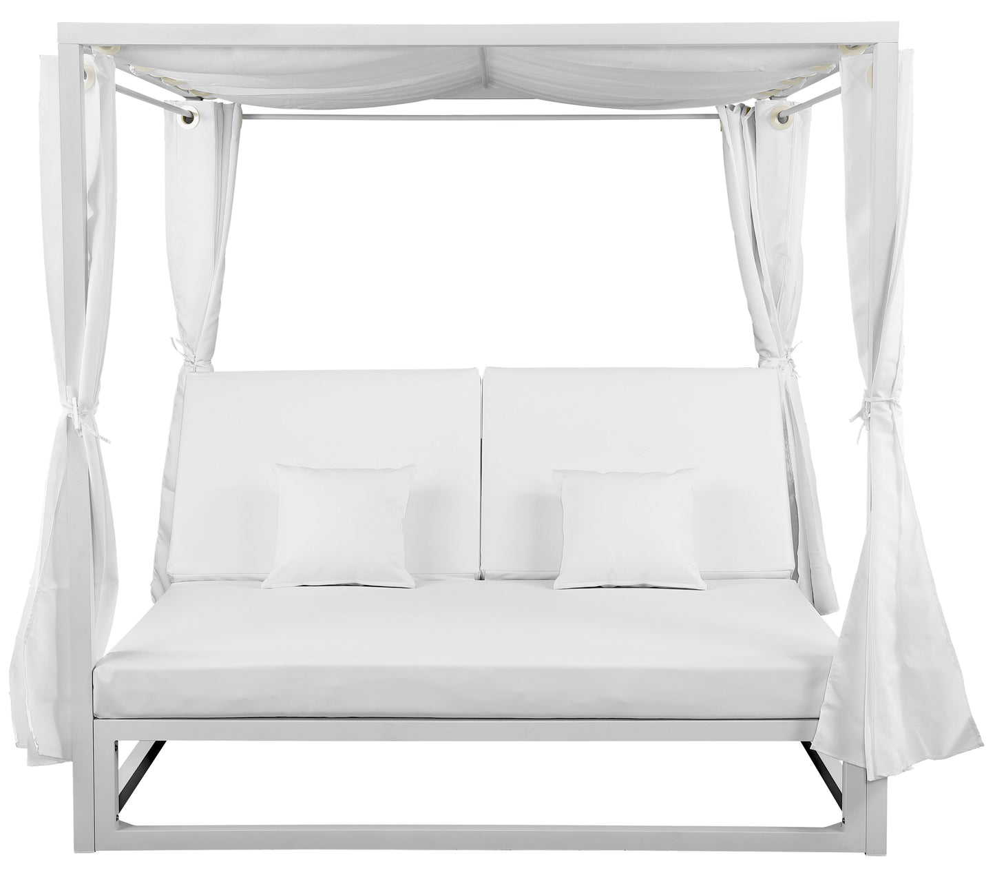 Daybed Mabie aluminio y tejido náutico blanco