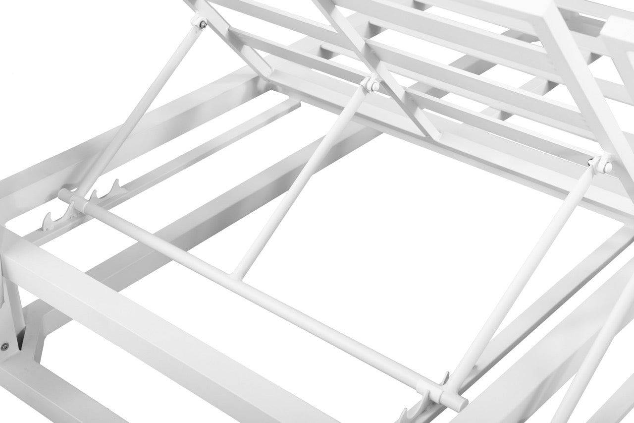 Daybed Mabie aluminio y tejido náutico blanco