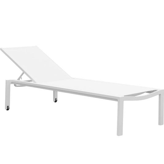 Tumbona Bangor aluminio blanco y textilene blanco