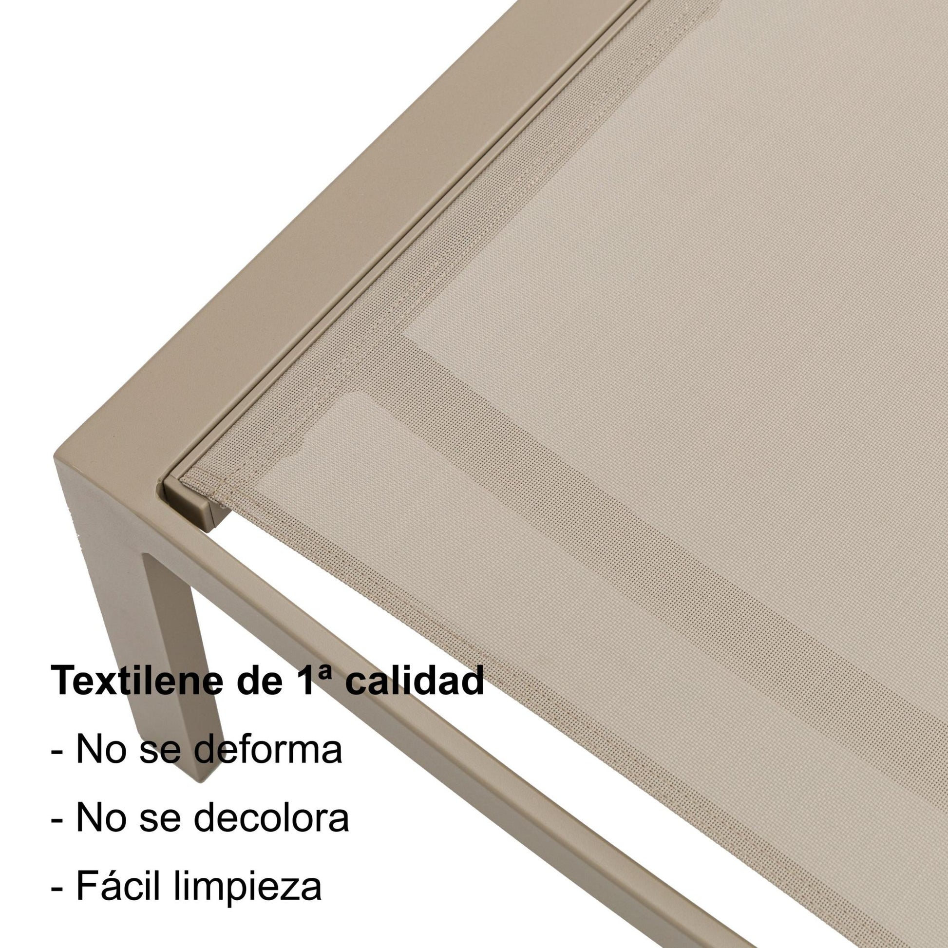 Tumbona Bangor aluminio taupe y textilene taupe