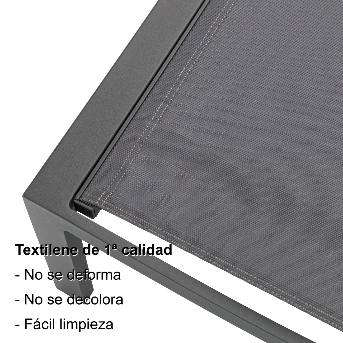 Tumbona Bangor aluminio antracita y textilene antracita