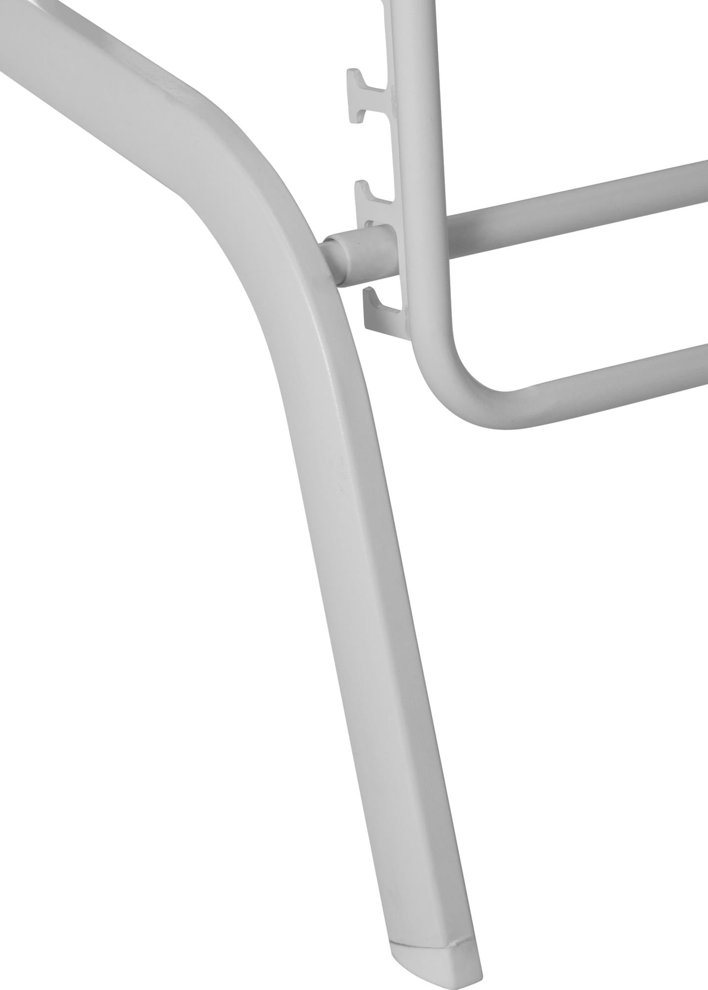 Tumbona Galt aluminio blanco y textilene taupe