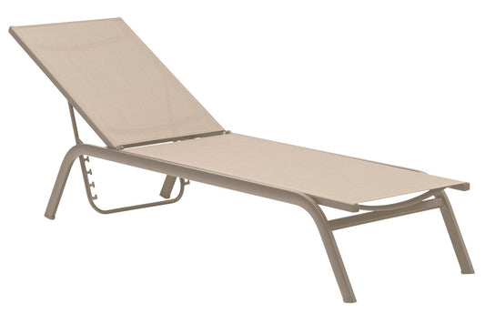 Tumbona Galt aluminio taupe y textilene taupe