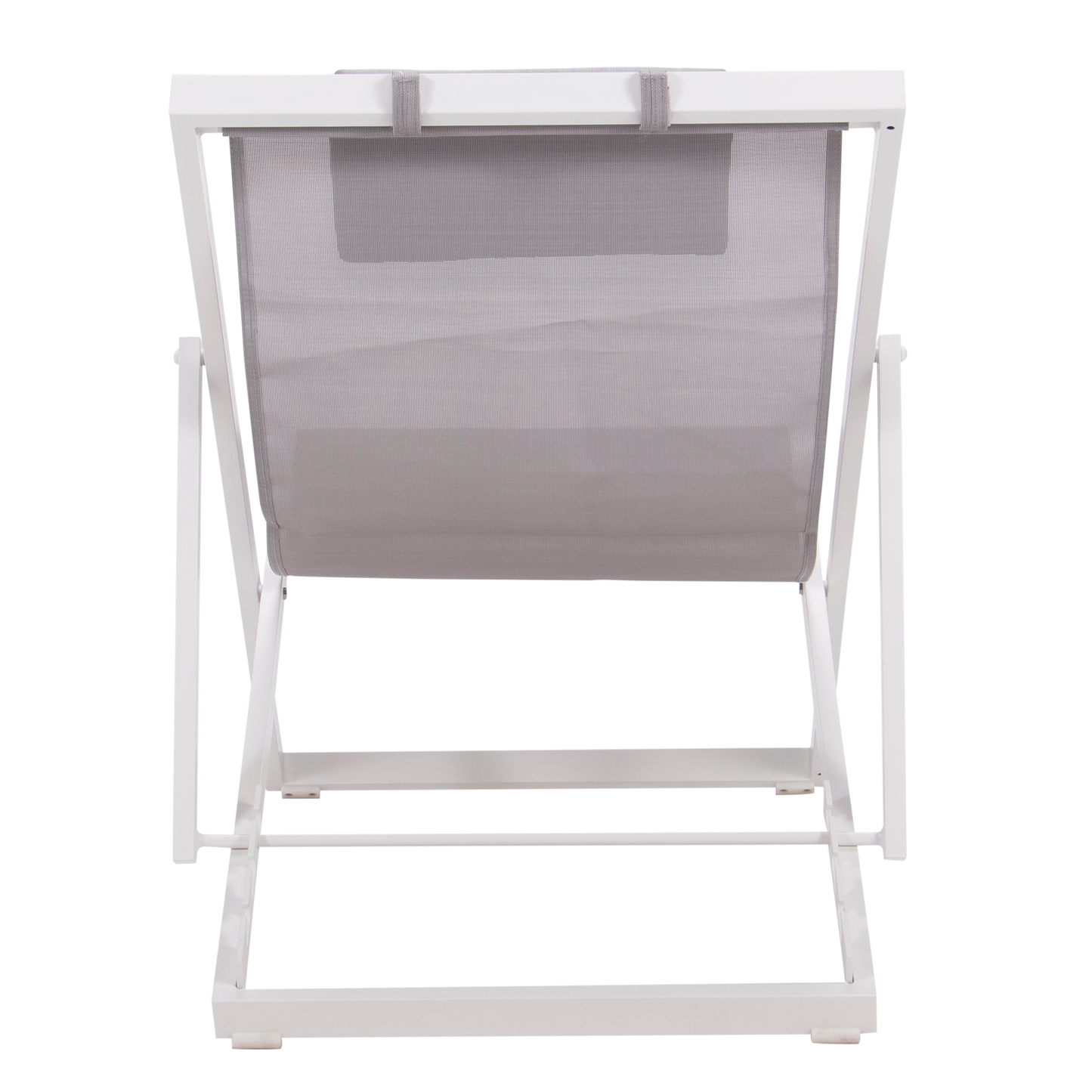 Tumbona Davis aluminio blanco y textilene gris claro