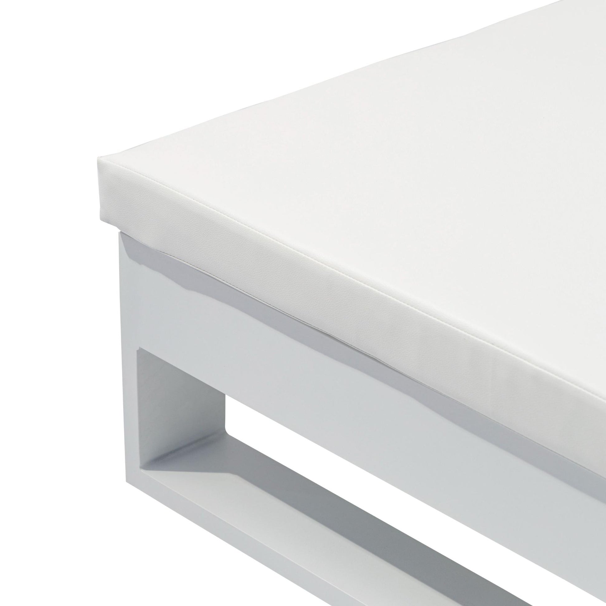Tumbona Niland aluminio y tejido náutico blanco
