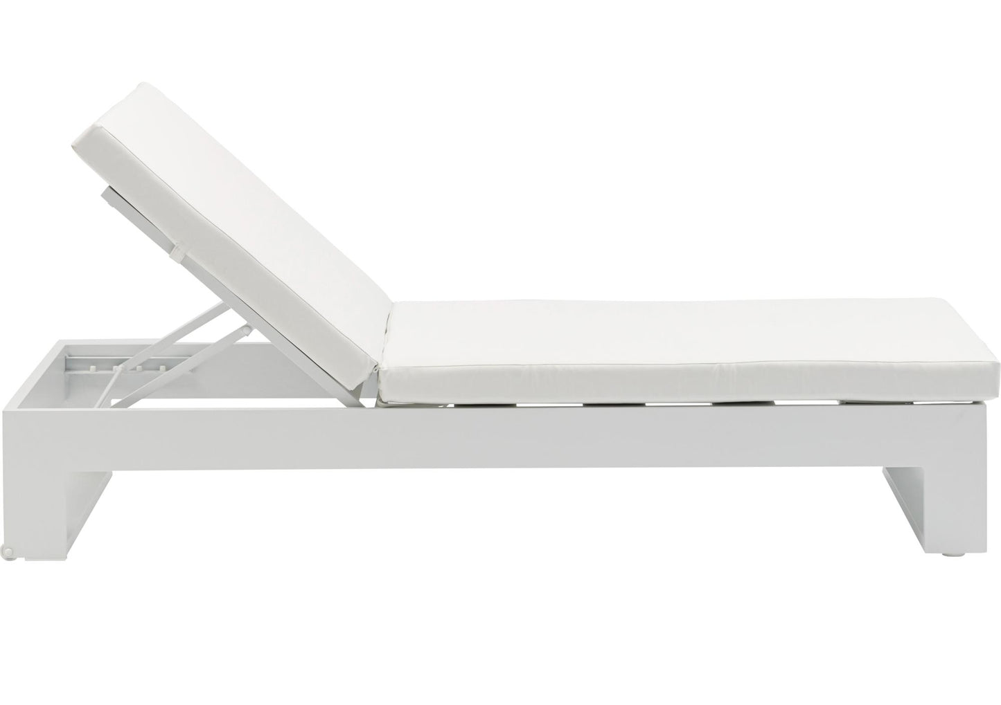 Tumbona Niland aluminio y tejido náutico blanco