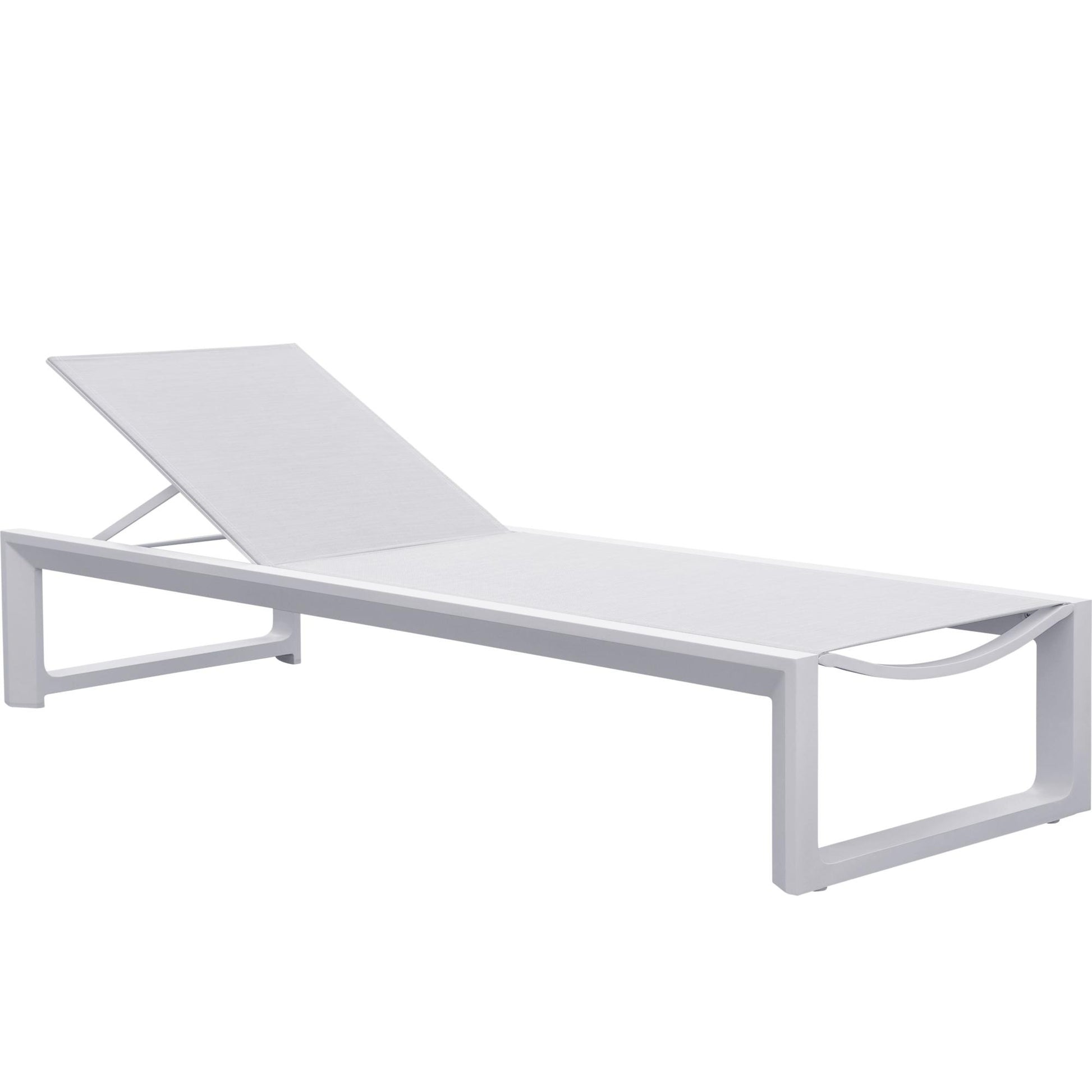 Tumbona Onix aluminio blanco textilene gris claro