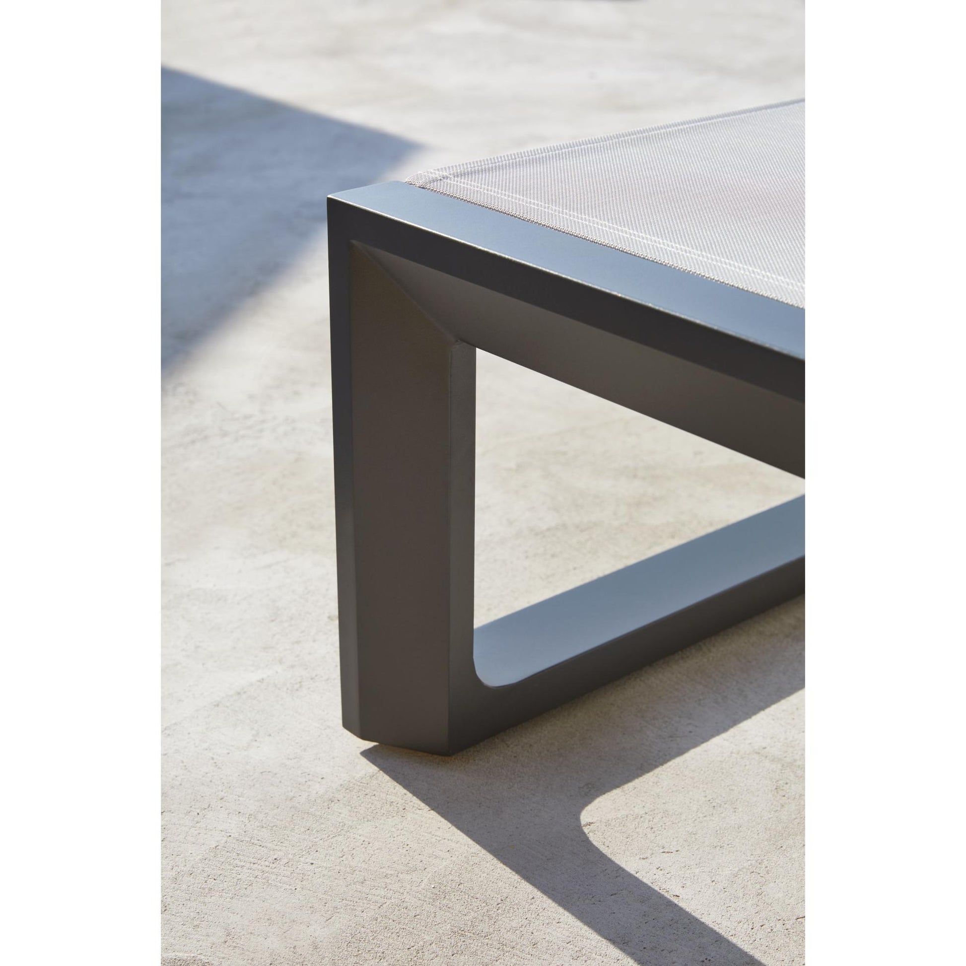 Tumbona Onix aluminio antracita textilene gris medio