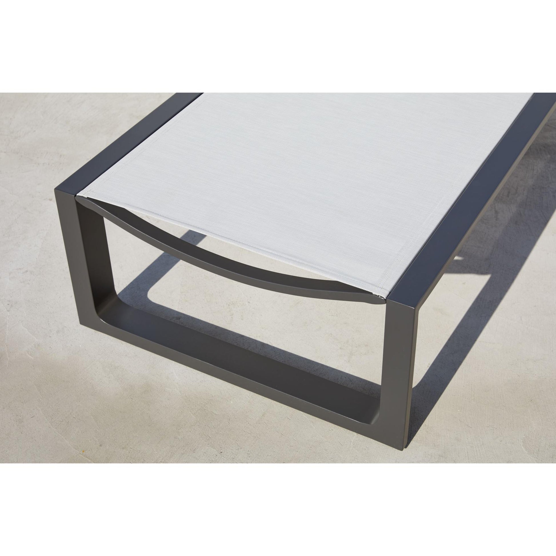 Tumbona Onix aluminio antracita textilene gris medio