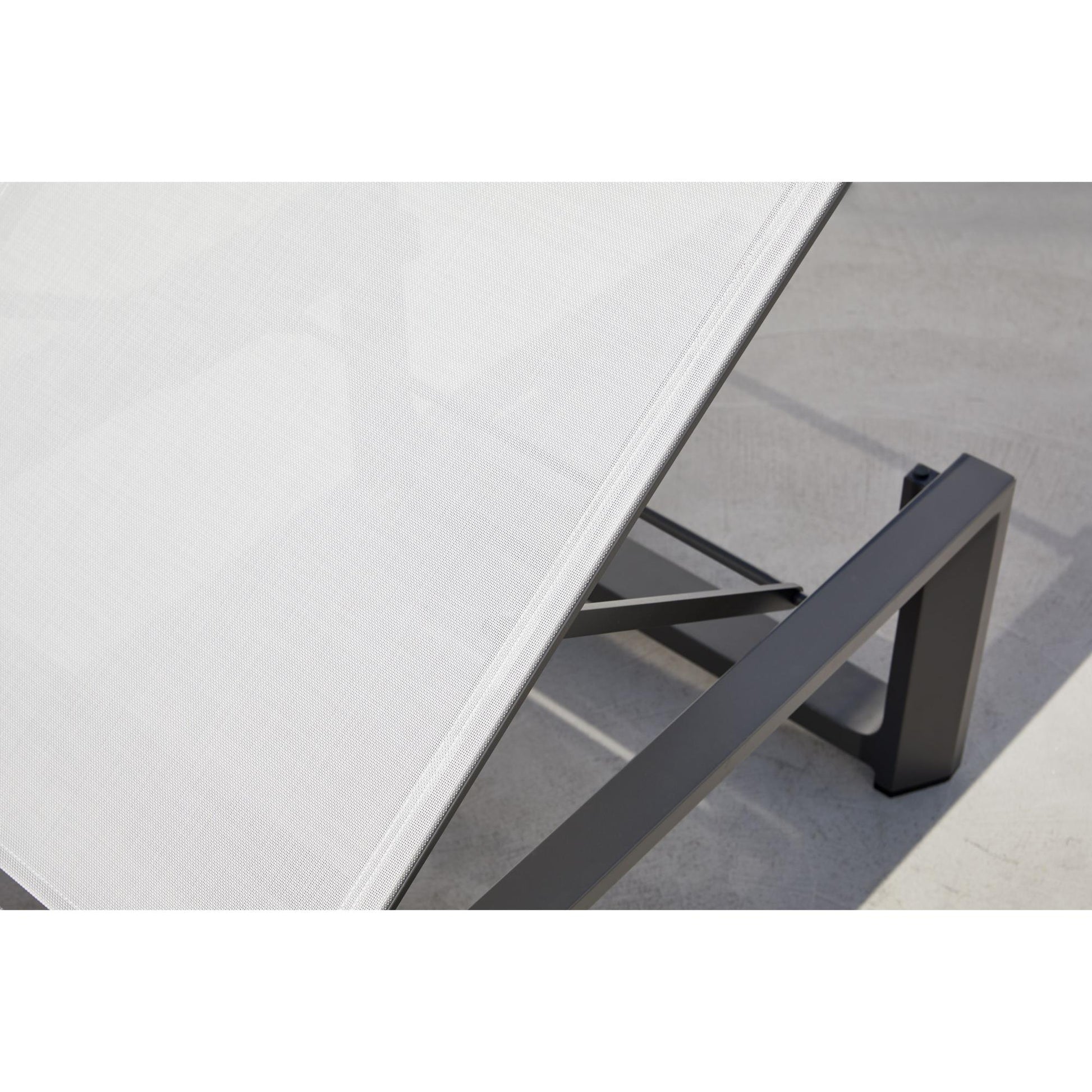 Tumbona Onix aluminio antracita textilene gris medio
