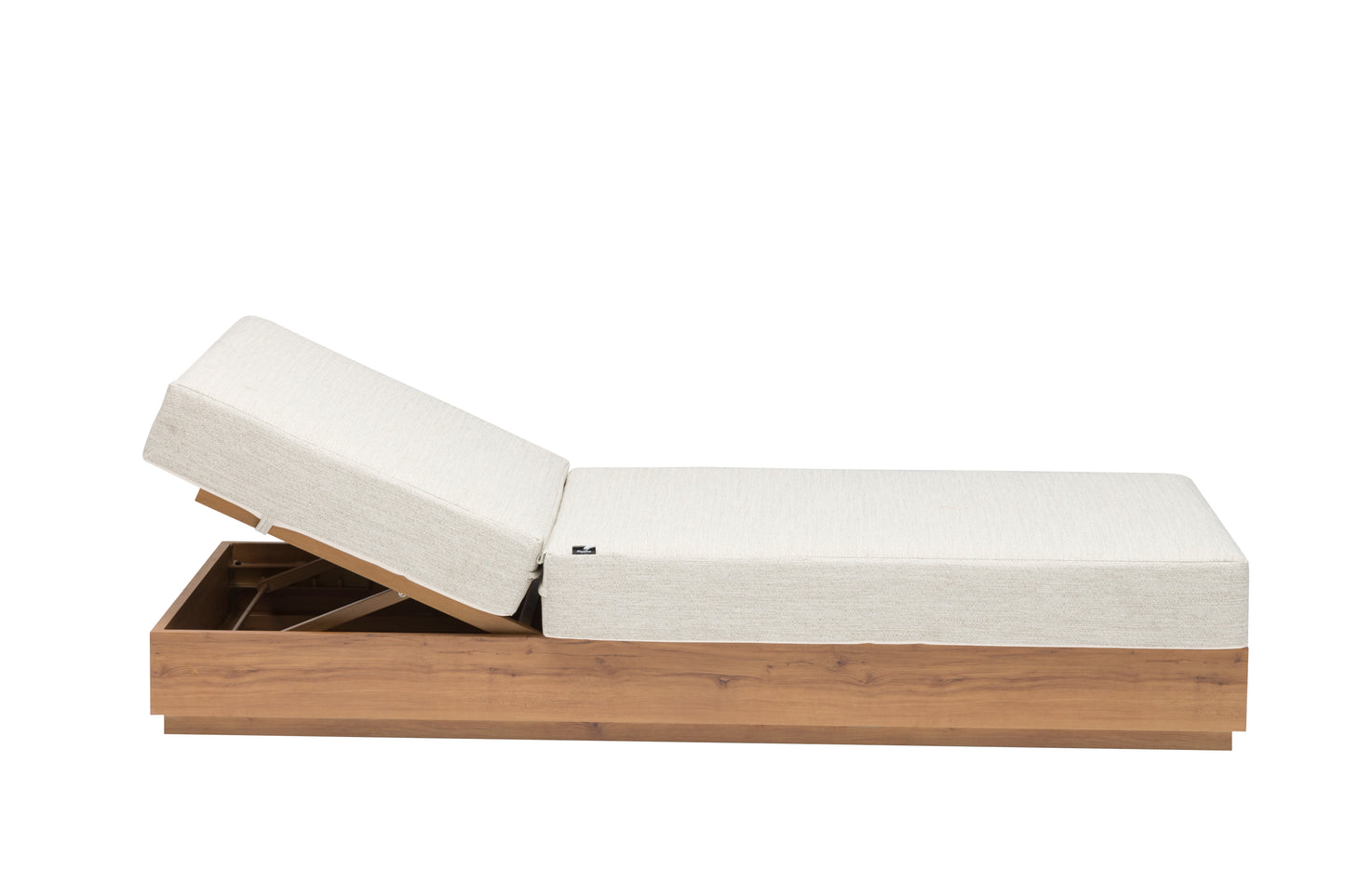 Tumbona Java 190x80x36 cm aluminio efecto teca natural