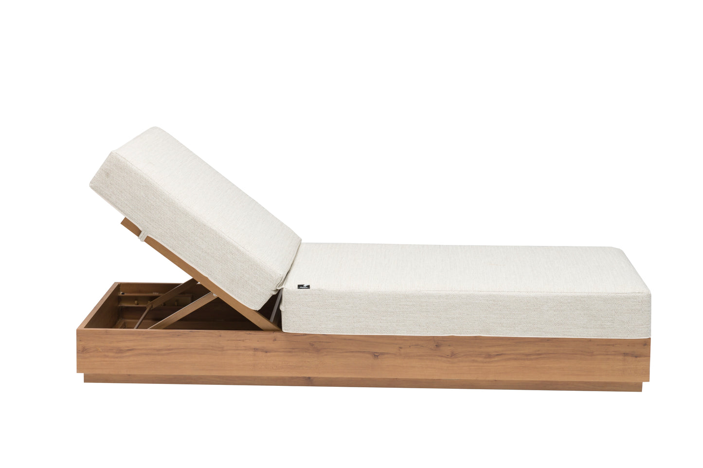 Tumbona Java 190x80x36 cm aluminio efecto teca natural