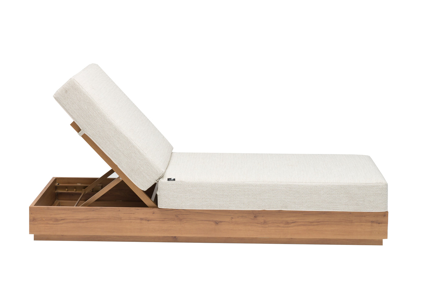 Tumbona Java 190x80x36 cm aluminio efecto teca natural