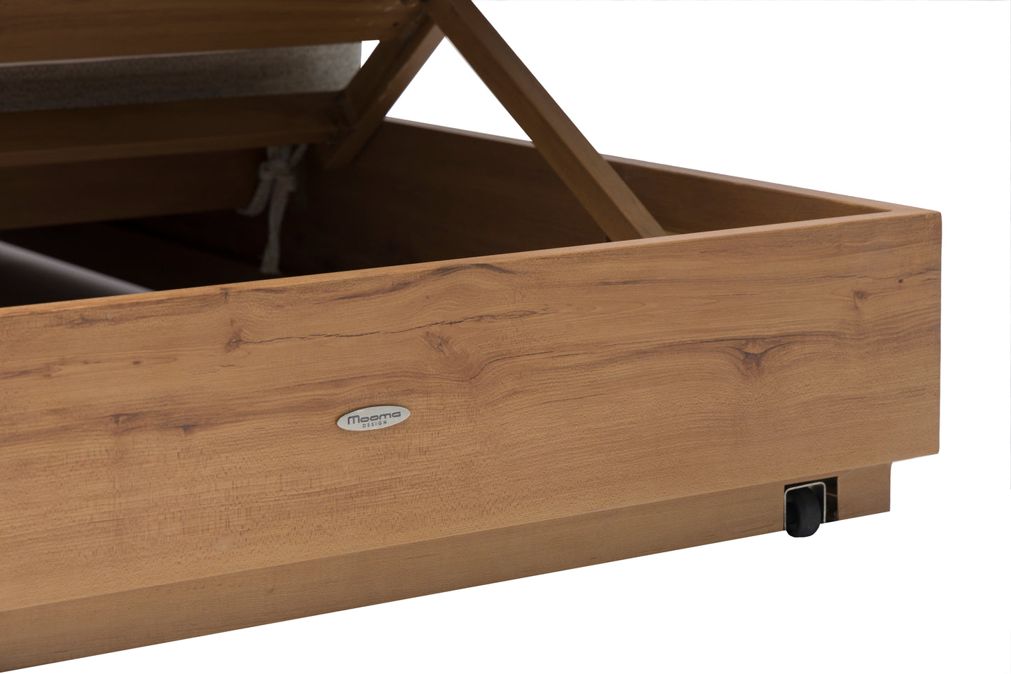 Tumbona doble Java 190x160x36 cm aluminio efecto teca natural