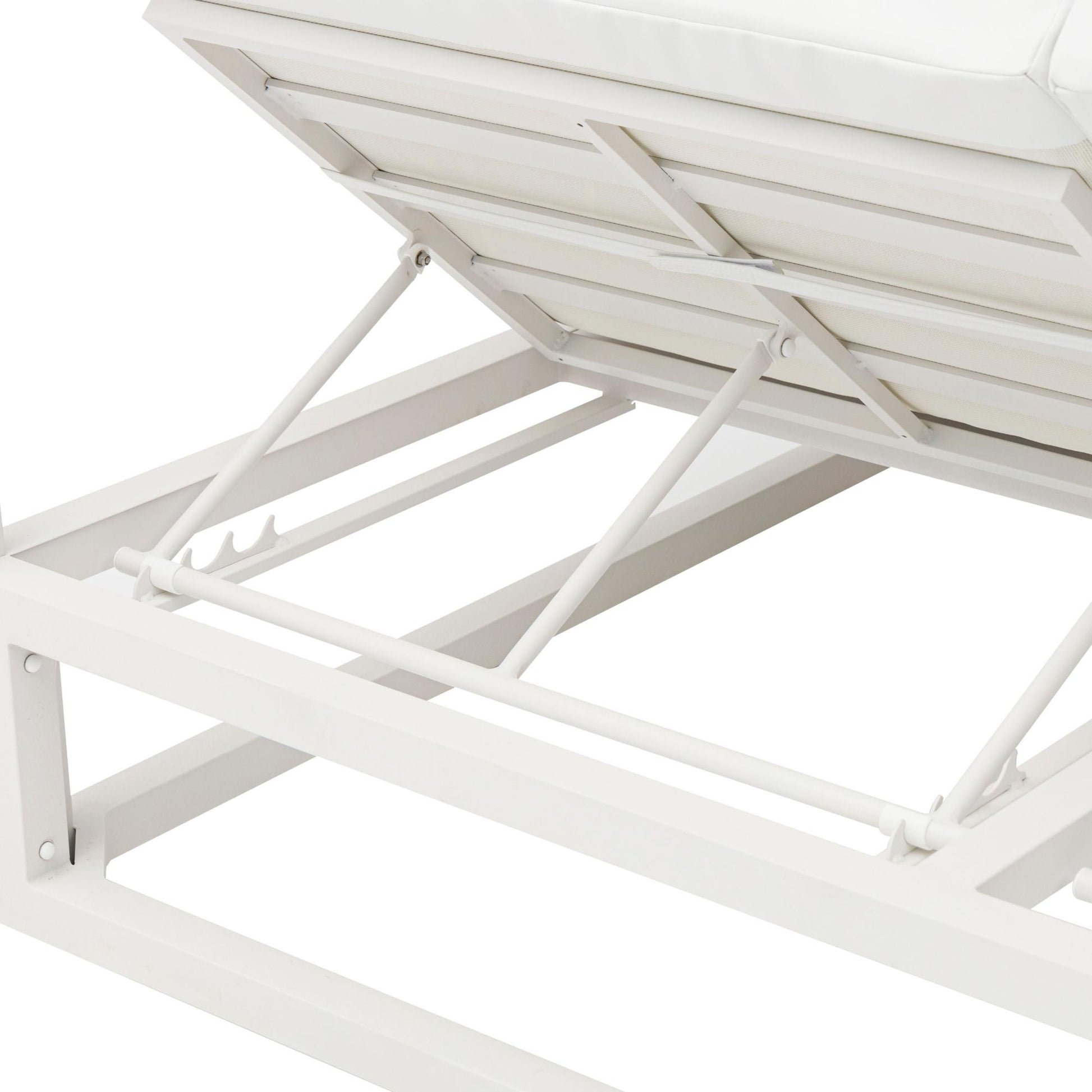 Daybed Edna aluminio y tejido náutico blanco