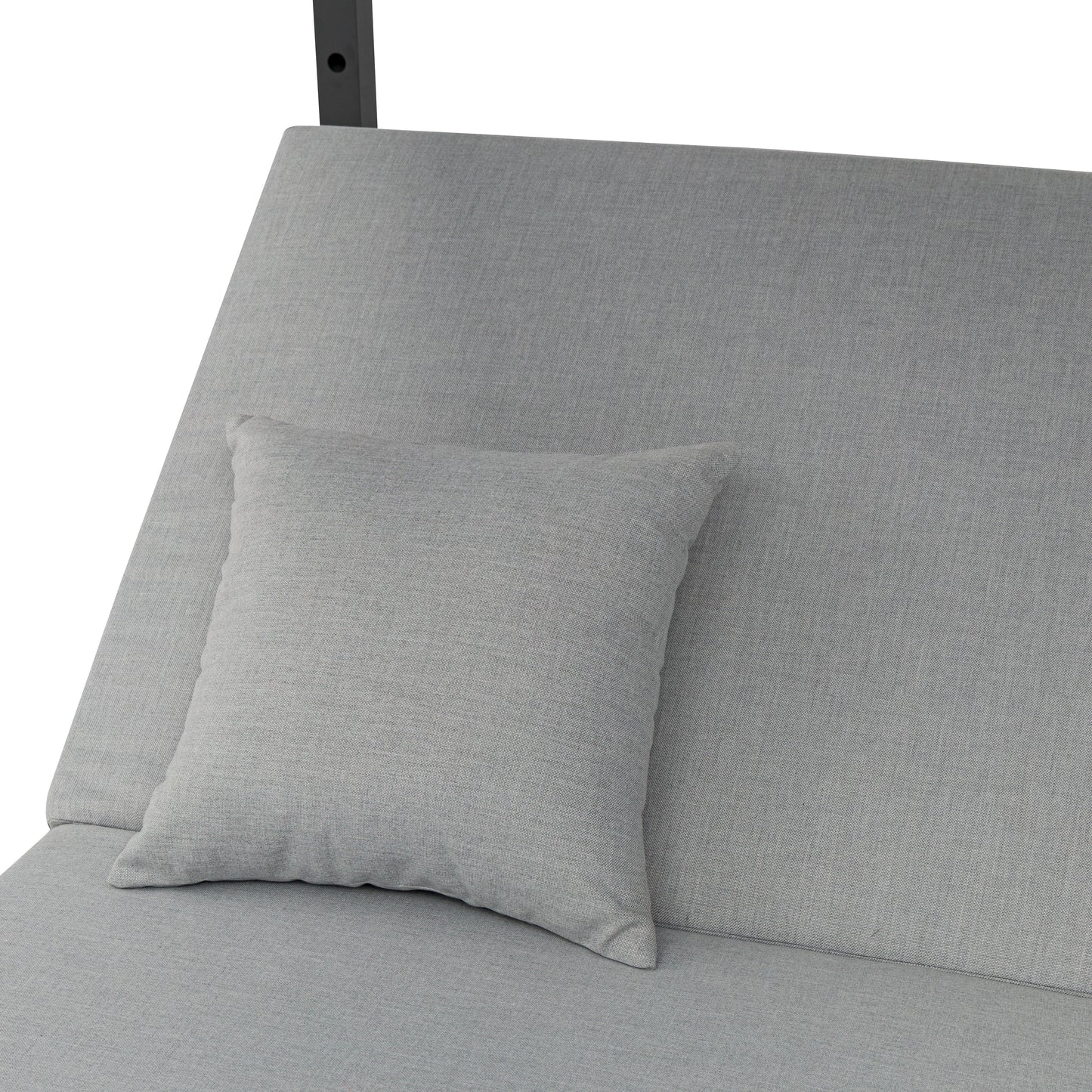 Daybed Edna aluminio antracita y textil gris medio