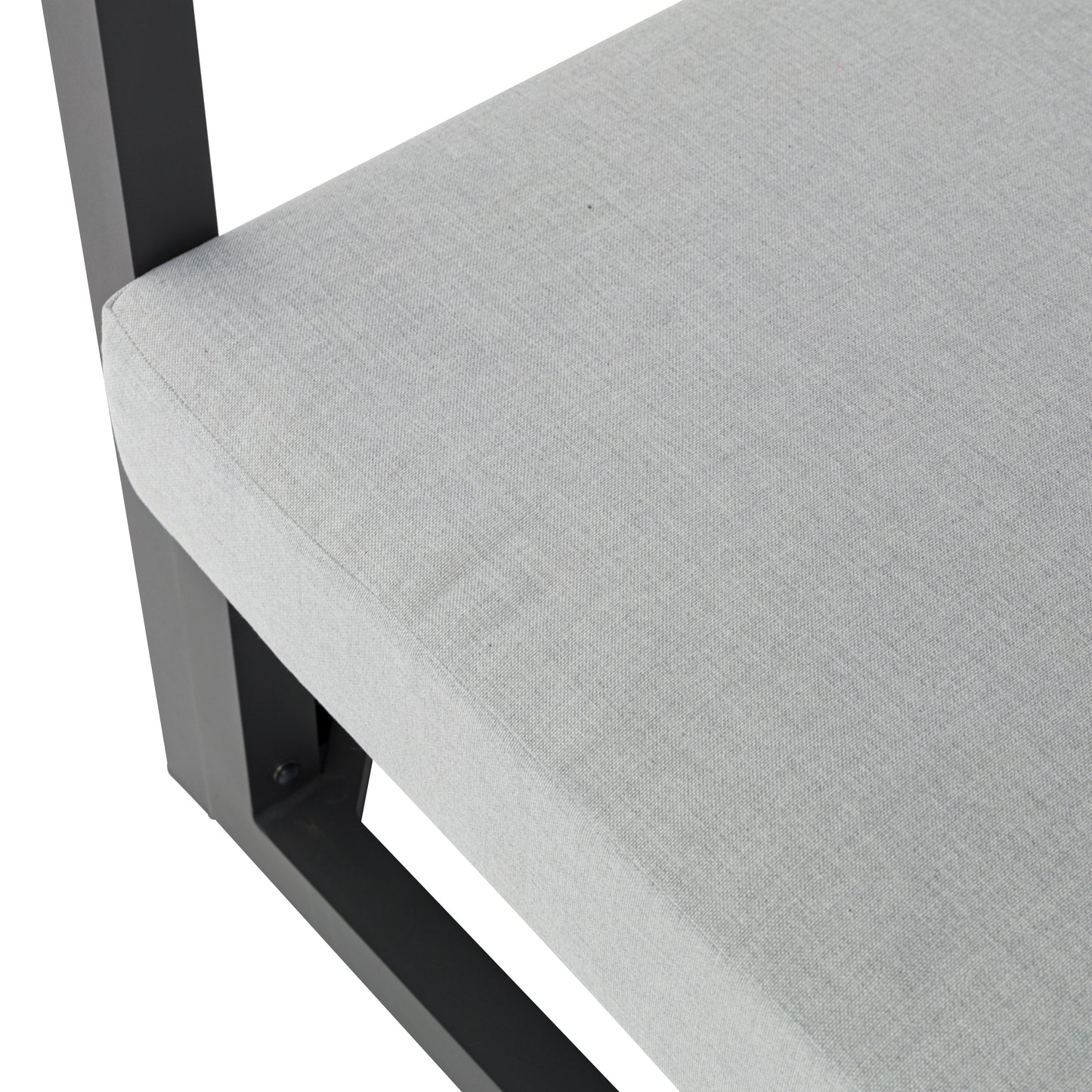 Daybed Edna aluminio antracita y textil gris medio