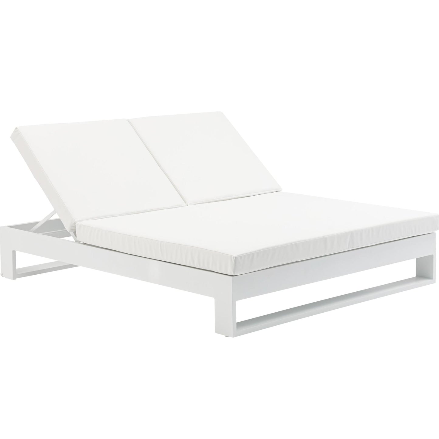 Daybed Niland aluminio blanco y tejido náutico blanco