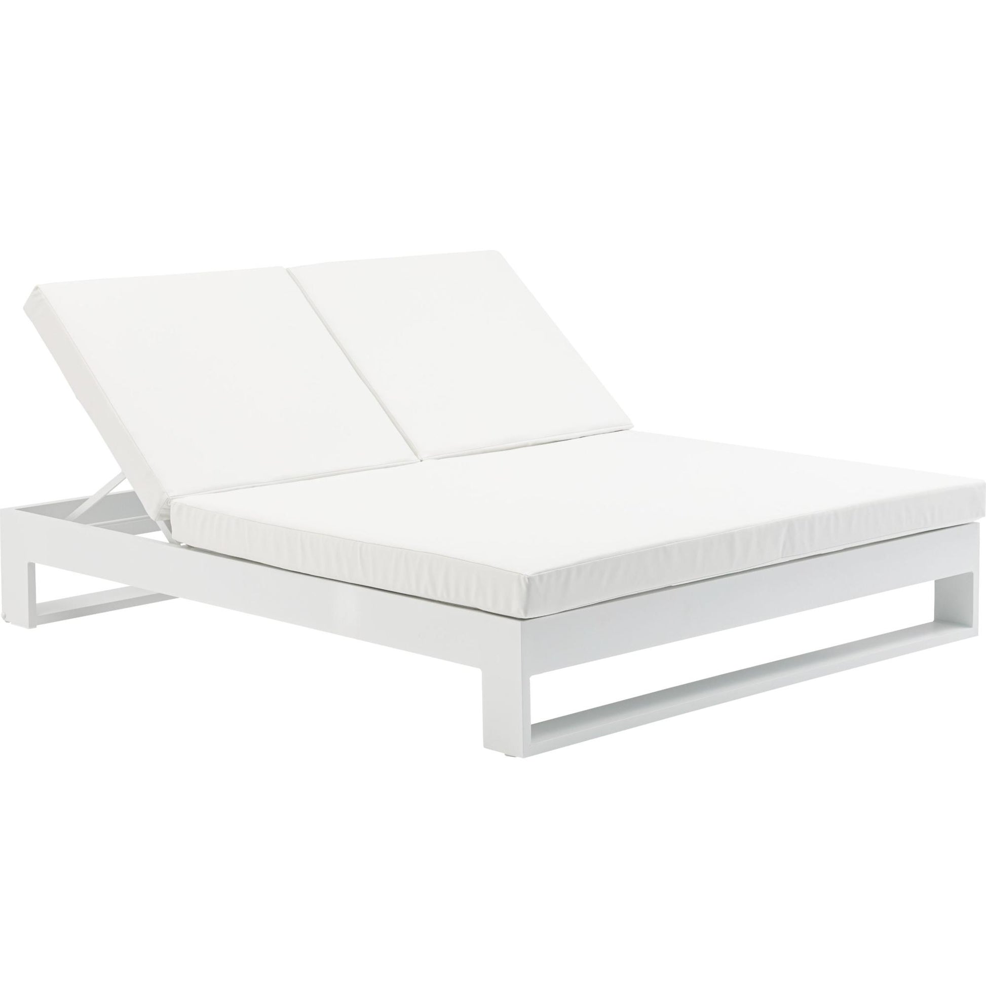 Daybed Niland aluminio blanco y tejido náutico blanco